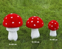 Топиари гриб Мухоморчик, h=60 см - газон Eco Топиари гриб Мухоморчик, h=60 см - газон Eco