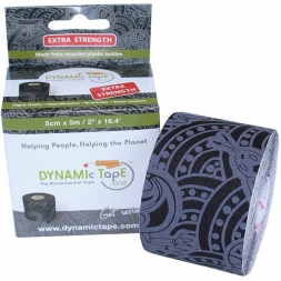 Тейп динамический Dynamic Tape ECO, арт. DT50TTEB, шир. 5 см, дл. 5 м, черный/серое тату, фото 1