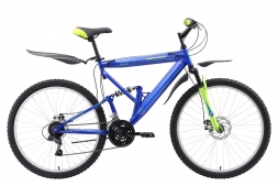 Велосипед Challenger Desperado Lux FS 26 D синий/зелёный/голубой 16''