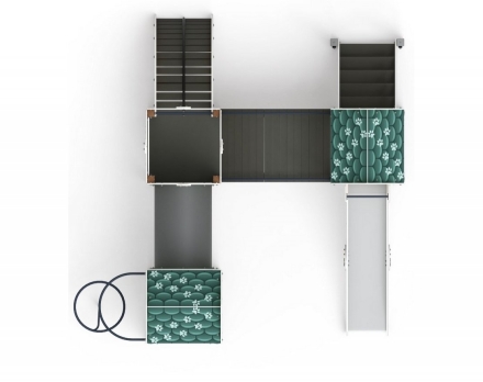 Детская игровая площадка Городок Город ДИК 2.01.3.03-21 H=1200, фото 4