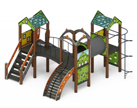 Детская игровая площадка Городок Город ДИК 2.01.3.03-21 H=1200, фото 3