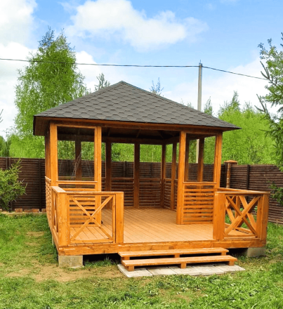 Прямоугольная беседка Лесная, фото 1