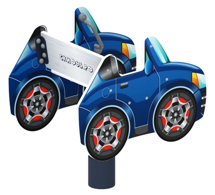 Кабриолет - Качалка на пружине машинка мини - ИО 22.03.04-И1, фото 2