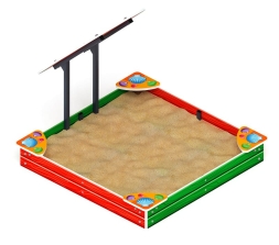 Песочница средняя с навесом Цветок (Ракушки) - ИО 5.01.08-02, фото 2