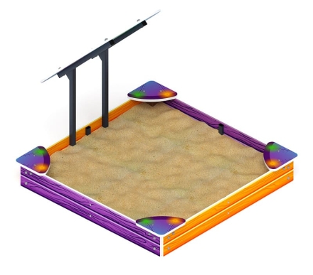 Песочница средняя с навесом Космопорт - ИО 5.14.01-02, фото 3