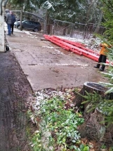 Двускатный навес с сотовым поликарбонатом