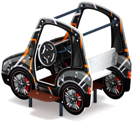 Машинка (черная) - Беседка машинка средняя - МФ 10.03.01-05.И1, фото 3