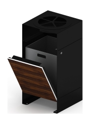 Урна парковая с пепельницей (черная) - МФ 50.02.02-01 (под анкера), фото 3