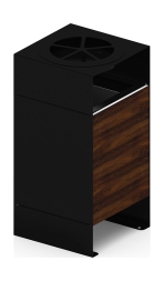 Урна парковая с пепельницей (черная) - МФ 50.02.02-01 (под анкера), фото 2