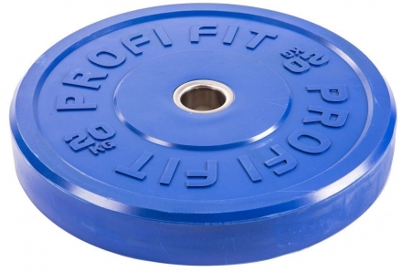 Диск для штанги каучуковый, цветной PROFI-FIT D-51, 20 кг, фото 2