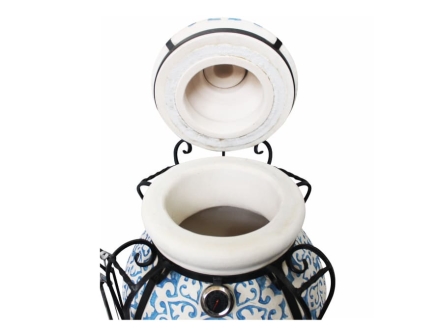 Тандыр керамический Венецианский купец Blue с откидной крышкой, фото 7