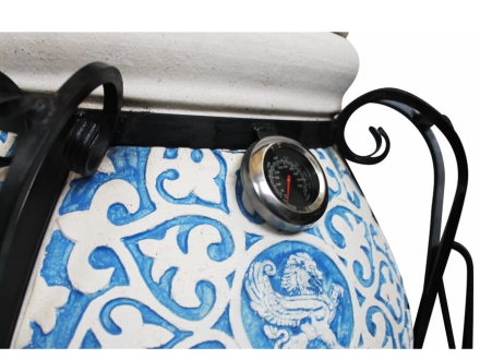 Тандыр керамический Венецианский купец Blue с откидной крышкой, фото 6