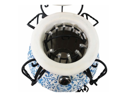 Тандыр керамический Венецианский купец Blue с откидной крышкой, фото 5