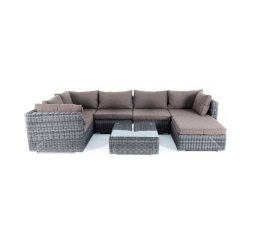 Зона 15 Лунго трансформирующаяся лаунж-зона из искусственного ротанга, цвет графит, фото 2