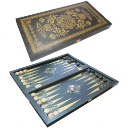 Нарды средние 500х250мм тонированные Черные рисунок Золото Нарды средние 500х250мм тонированные Черные рисунок Золото