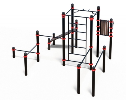 Гимнастический комплекс для воркаута «Богатырь» (PAW-66), опорный столб 89х3 мм, фото 2