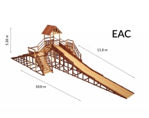 Зимняя деревянная игровая горка TORUDA Север - 11 (скат 11.8 м) Зимняя деревянная игровая горка TORUDA Север - 11 (скат 11.8 м)
