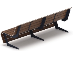 Скамья Волна спокойствия-5 (темный дуб), фото 3