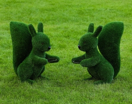 Топиари Белочка с кольцом под кашпо газон Premium, фото 9