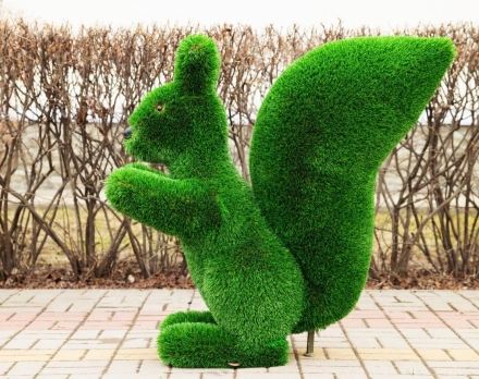 Топиари Белочка с кольцом под кашпо газон Premium, фото 2