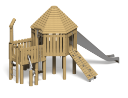 Игровой комплекс Эко Шалаш ИК-221 для детской площадки, фото 2 Игровой комплекс Эко Шалаш ИК-221 для детской площадки, фото 2