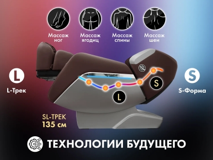 Массажное кресло OTO TITAN TT-01 Brown ru, фото 6