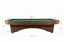 Бильярдный стол для пула Dynamic Billard "Dynamic 3" 9 футов Modern Brown с плитой