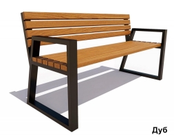 Скамейка уличная Кёльн, Сосна 2 м, фото 2