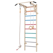 Шведская стенка RS-T13 (+канат, кольца)