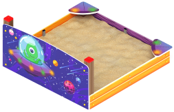 Песочница средняя с ограждением Космопорт - ИО 5.14.01-01, фото 1