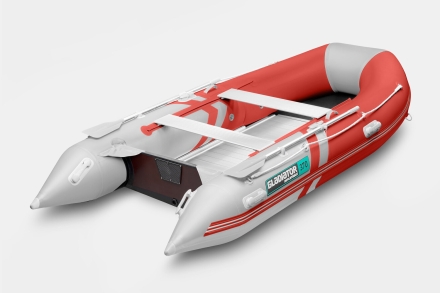 Gladiator B 370 AL LIGHT Красно-белый моторная лодка ПВХ Алюминиевый пайол, фото 2