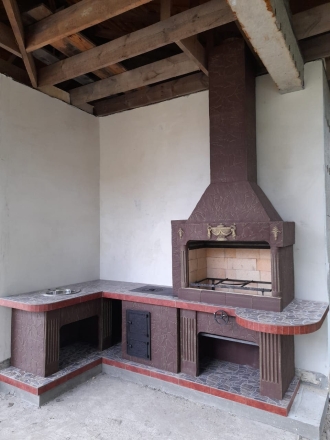 Печь № 19— Угловой комплекс с печью под казан, рабочим столом и мойкой, фото 5