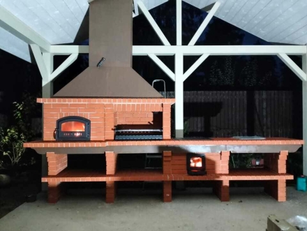 Печь Аристократ 750 Радиальный кирпич красный, фото 3