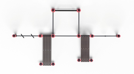 Гимнастический комплекс для воркаута PAW-21 - 5000, опорный столб 76х3 мм, фото 2