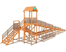 Зимняя горка Snow Fox 12 м с двумя скатами и выкатом 8 м Зимняя горка Snow Fox 12 м с двумя скатами и выкатом 8 м