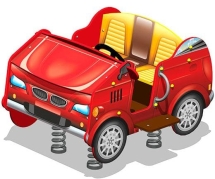 Качалка на пружине Кабриолет У1 КЧ086 для детской площадки