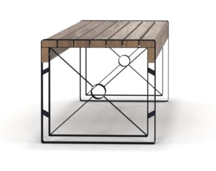 Банкетка стальная Фотела 1.5 м, фото 2