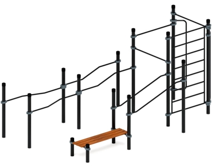 Спортивный комплекс ЛОВ 13, стойки 89 мм, фото 3