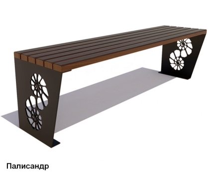 Скамейка уличная Ракушка, Сосна 0,6 м, фото 4