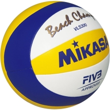 Мяч вол. пляжн. "MIKASA VLS300", р.5, FIVB Approved, синт.кожа микрофибра, маш.с,бел-син-жел Мяч вол. пляжн. "MIKASA VLS300", р.5, FIVB Approved, синт.кожа микрофибра, маш.с,бел-син-жел