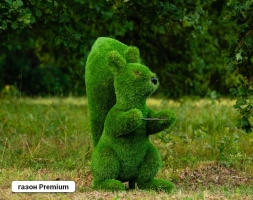 Топиари Белочка с кольцом под кашпо газон Deluxe, фото 6