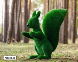 Топиари Белочка с кольцом под кашпо газон Deluxe, фото 12