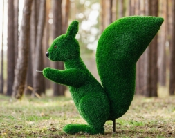 Топиари Белочка с кольцом под кашпо газон Deluxe, фото 13