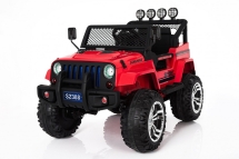 Двухместный полноприводный электромобиль Red Jeep 12V 2.4G - S2388