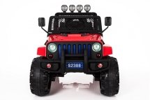 Двухместный полноприводный электромобиль Red Jeep 12V 2.4G - S2388