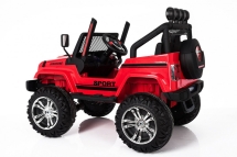 Двухместный полноприводный электромобиль Red Jeep 12V 2.4G - S2388