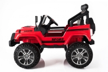 Двухместный полноприводный электромобиль Red Jeep 12V 2.4G - S2388