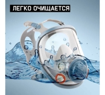 Защитная полнолицевая маска с антивандальным хим.стойким покрытием , размер M, 4 шт Jeta Safety 6950-box-M