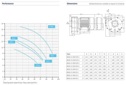 Насос без префильтра Speck Badu 21-80 32 RG 380B, фото 2