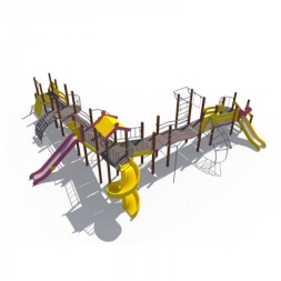 Детский игровой комплекс Квартал ДИО 08060 (винтовой скат 2000, металлические скаты 1500 и 900), фото 5